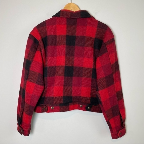 Vintage 90s Plaid Wool Blend Jacket Erika Classics - Picture 6 of 9